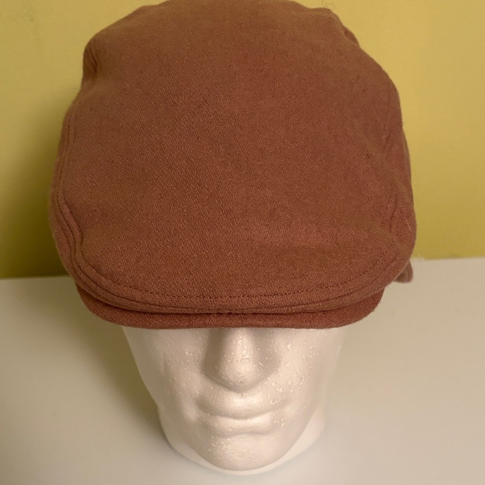 Dockers Tan Wool/Poly Blend Flat Cap with Ear Flaps L/XL
